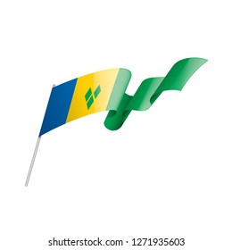 Saint Vincent and the Grenadines flag, vector illustration on a white background