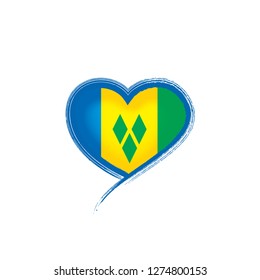 Saint Vincent and the Grenadines flag, vector illustration on a white background