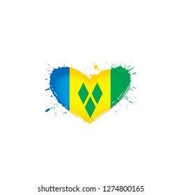 Saint Vincent and the Grenadines flag, vector illustration on a white background