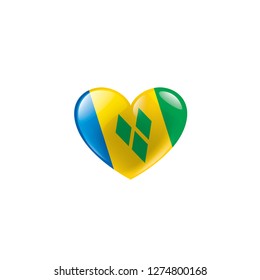 Saint Vincent and the Grenadines flag, vector illustration on a white background