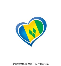 Saint Vincent and the Grenadines flag, vector illustration on a white background