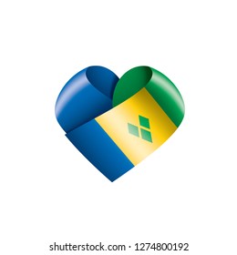 Saint Vincent and the Grenadines flag, vector illustration on a white background