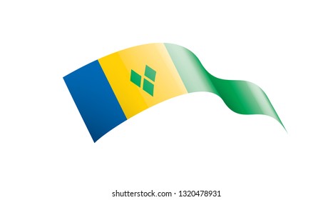 Saint Vincent and the Grenadines flag, vector illustration on a white background