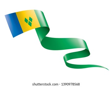 Saint Vincent and the Grenadines flag, vector illustration on a white background