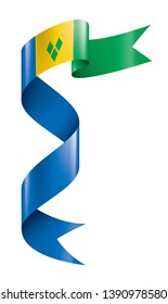 Saint Vincent and the Grenadines flag, vector illustration on a white background