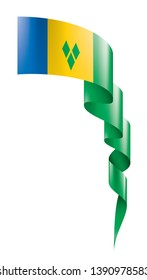 Saint Vincent and the Grenadines flag, vector illustration on a white background