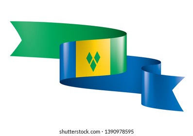 Saint Vincent and the Grenadines flag, vector illustration on a white background