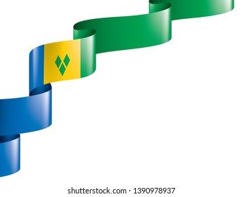 Saint Vincent and the Grenadines flag, vector illustration on a white background
