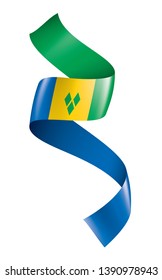 Saint Vincent and the Grenadines flag, vector illustration on a white background