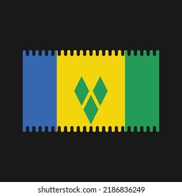 St. Vincent und die Grenadinen Flag Vektor. Nationalflagge