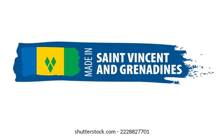 Saint Vincent and the Grenadines flag, vector illustration on a white background