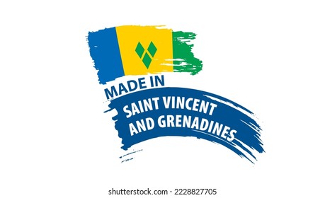 Saint Vincent and the Grenadines flag, vector illustration on a white background