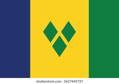 saint vincent and the grenadines Vector de la bandera Icon Design