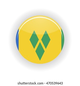 Saint Vincent and Grenadines icon circle isolated on white background. Kingstown icon vector illustration