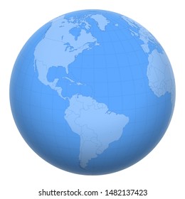 Saint Vincent and the Grenadines on the globe. Earth centered at the location of Saint Vincent and the Grenadines. Map of Saint Vincent. Includes layer with capital cities.