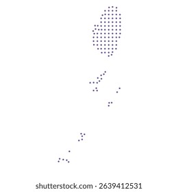 Saint vincent map dotted pattern design purple circle