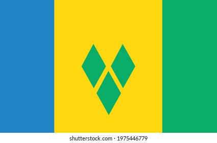 Saint Vincent s and Grenadines flag vector