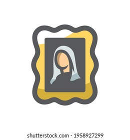 Saint woman Holy Picture Vector icon Cartoon illustration