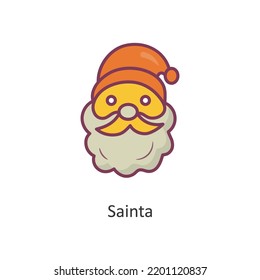 Sainta vector filled outline Icon Design illustration. Holiday Symbol on White background EPS 10 File