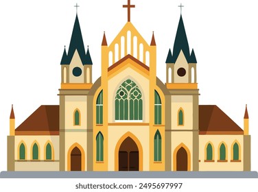 Sainte Chapelle this is a editable eps file vector silhouette illustration 