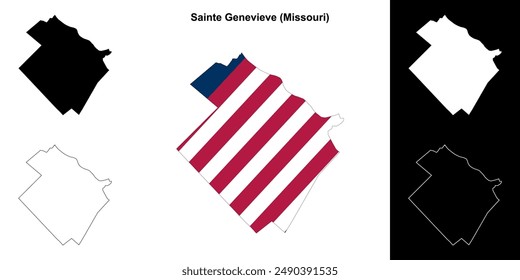 Sainte Genevieve County (Missouri) outline map set