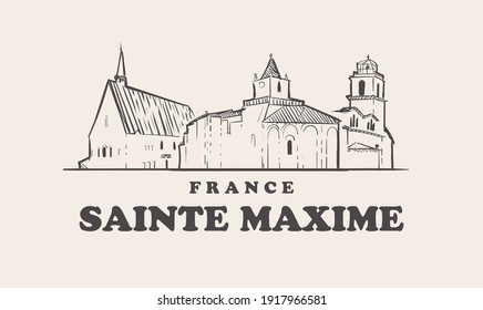 Sainte Maxime skyline, france landscape