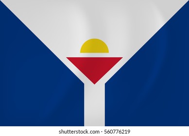 Saint-Martin waving flag