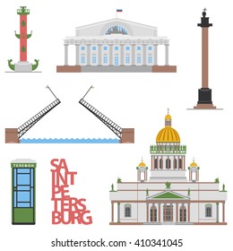 Saint-petersburg symbols, travel / Russia, column alexanders, rostral columns, telephone box, saint-petersburg bridges