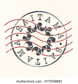 Saitama, Japan Stamp Postal. Silhouette Seal. Flag Passport Round Design. Vector Icon. Design Retro Travel. National Symbol.