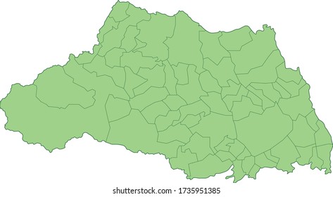 Saitama map (color can be changed)