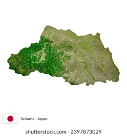 Saitama,Prefecture of Japan Topographic Map (EPS)