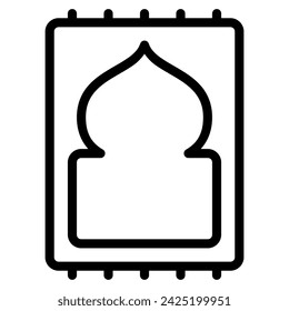 Sajadah icon with outline style. Suitable for website design, logo, app and UI. Based on the size of the icon in general, so it can be reduced.