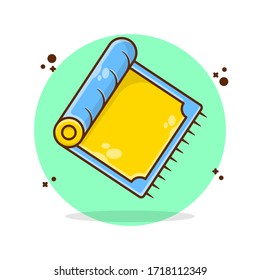 Sajadah für Moslem Gebet Vektor Illustration. Teppich Sajdah Moselem für das Gebet in Ramdaan Icon Konzept. Flach Cartoon Style geeignet für Aufkleber, Tapete, Icon, etc.