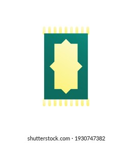 Sajadah, Prayer Mat, Carpet Flat Icon Logo Illustration Vector Isolated. Ramadan and Muslim Icon-Set. Suitable for Web Design, Logo, App, and Upscale Your Business.
