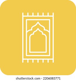 Sajadah-Vektorsymbol. Kann für Druck-, Mobil- und Web-Anwendungen verwendet werden.