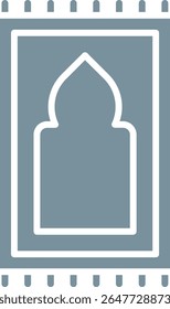 Ícone do vetor Sajadah. Pode ser usado para impressão, aplicativos móveis e da Web.