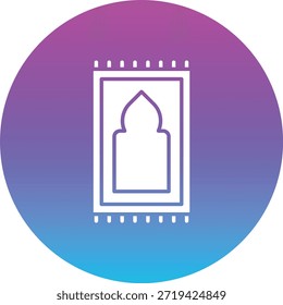 Icono de Vector Sajadah. Se puede utilizar para aplicaciones de impresión, móviles y de Web.