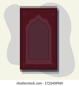 Sajadah vector illustration. Praying of moslem, ramadan moment