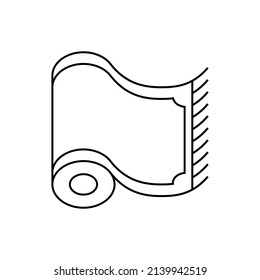 Sajjada, prayer mat thin line icon. Islam religion. Vector illustration.