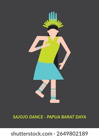 Sajojo Dance Vetor - Grupo Popular Papuan Dance from Eastern Indonesia