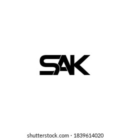 sak letter original monogram logo design