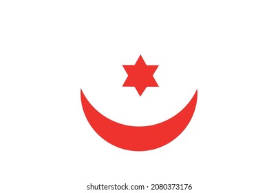 Sakalava people flag vector icon