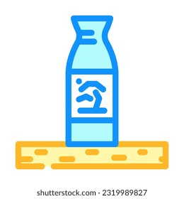 sake bottle japanese food color icon vector. sake bottle japanese food sign. isolated symbol illustration