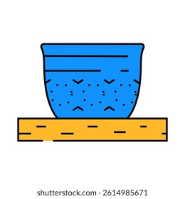 sake cup japanese food line icon vector. sake cup japanese food sign. isolated symbol illustration