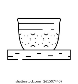 sake cup japanese food line icon vector. sake cup japanese food sign. isolated contour symbol black illustration