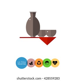 Sake flat icon