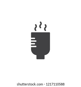 Sake glass vector icon. filled flat sign for mobile concept and web design. Japanese alcohol drink simple solid icon. Symbol, logo illustration. Pixel perfect vector graphics