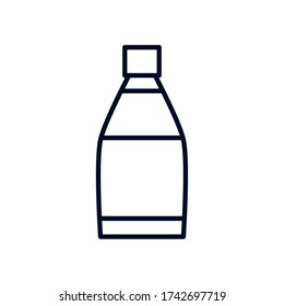 sake japanese bottle line style icon vector illustration design