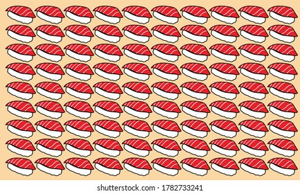 sake O sushi japanese street food vector arts pattern