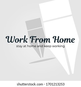 for the sake of safety and to stop the spread of coronavirus covid-19, stay at home, work at home, protect the health and immune system